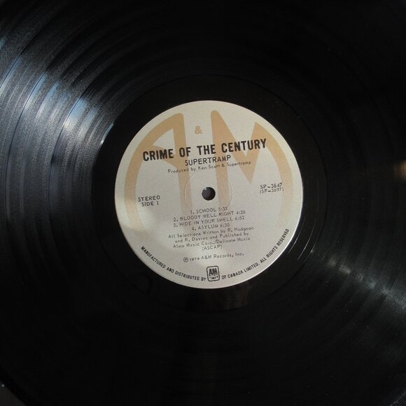 Supertramp, Crime of the Century, VG+, Vintage, Vinyl, Album, Music, 70s - Picture 4 of 12